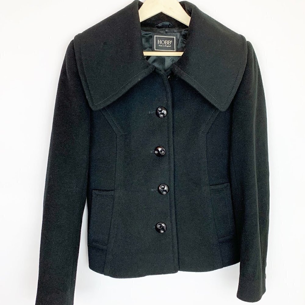 Hobbs Made in England Cashmere Blend Coat Size 10 - Picture 1 of 12